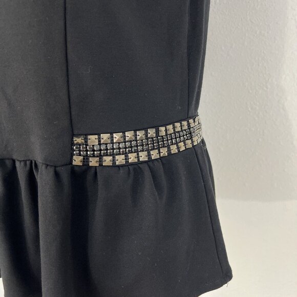 Design History Womans Blouse XXL Black Top Sleeveless Studded Embelished Stretch - Picture 4 of 16